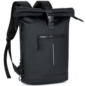Lekeinchi Rolltop Rucksack - Wasserdicht und Praktisch. Großer Laptop Rucksack mit Computerfach für 17 Zoll Laptop, elegant Reiserucksack Daypack für Reisen, Radfahren, Uni Schule.