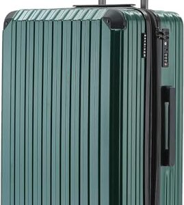 Trotzkopf Reisekoffer mit TSA-Schloss, dunkelgrüner Koffer, mittlerer Koffer für Reisen und Urlaub