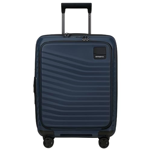 Blauer Reisekoffer mit Rollen, aus Samsonite Intuo - Spinner S, erweiterbarer Handgepäck mit 55 cm Länge und 42/48 Liter Volumen