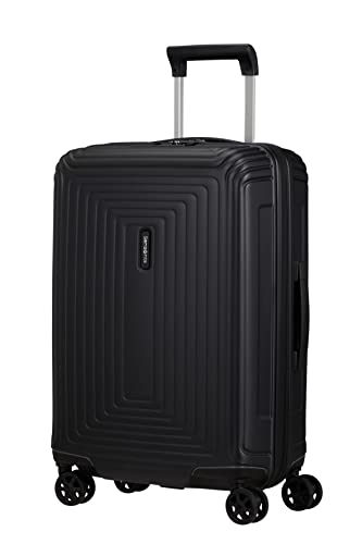 Samsonite Neopulse Spinner S, schwarzes Reisegepäck mit 55 cm Innenabmessungen und 38 Litern Fassungsvermögen. Hochwertiges Polycarbonat, leise Rollen und gefederte Absorber für ein bequemes Transporterlebnis.