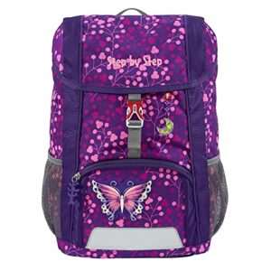 Step by Step Rucksack-Set für Kinder, Sitzkissen und Mini-Ranzen mit Brustgurt, 13 l, lila und pink
