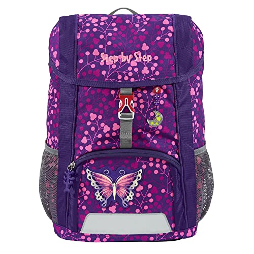 Step by Step Rucksack-Set für Kinder, Sitzkissen und Mini-Ranzen mit Brustgurt, 13 l, lila und pink