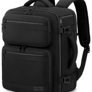 VANKEV Handgepäck 40x30x20cm, Reise-Rucksack für Airlines wie Eurowings, Ryanair, EasyJet und Wizz Air, schwarz