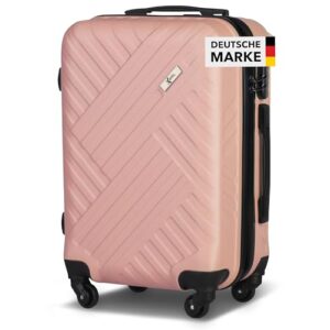 Pastellrosa Reisekoffer mit ABS-Hartschale, 360° Leichtlauf-Rollen und Zahlenschloss - ideal für Reisen in verschiedenen Größen