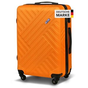 Hochwertiger Reisekoffer mit 360° Leichtlauf-Rollen und Sicherheits-Zahlenschloss, ideal für Wochenendtrips oder längere Urlaube.