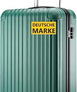 ABISTAB Handgepäck Koffer 55x35x23cm, Hartschalen Reisekoffer klein, leicht Koffer Trolley mit 4 Rollen und Zahlenschloss in Dunkelgrün