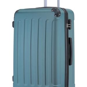 Vierrollen-Trolley-Suitecase mit dunkelgrünem Bezug, großes Format aus dem Set M-L-XL