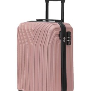 BEIBYE Kofferset mit TSA-Schloss, Zwillingsrollen und Erweiterung in Rosa Gold für Reisen