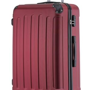 Hochwertiger Reisekoffer mit Zwillingsrollen, Hardcase und hohen Anforderungen in 14 Farben, inklusive Weinrot und Mittelgröße 66 cm.