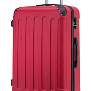 Praktischer Reisekoffer mit vier Zwillingsrollen und hohen Qualität in Rot 76 cm