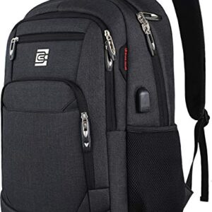 Marcello Rucksack Herren 17.3 Zoll Laptop Rucksack mit USB Ladeanschluss für Arbeit Schule Uni und Schulrucksack für Jungen Teenager mit Laptopfach & Anti Diebstahl Tasche