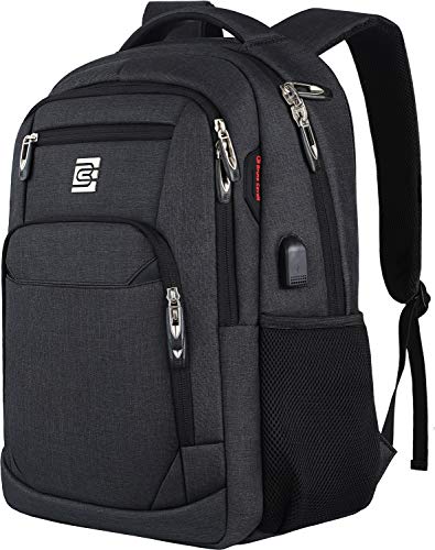 Marcello Rucksack Herren 17.3 Zoll Laptop Rucksack mit USB Ladeanschluss für Arbeit Schule Uni und Schulrucksack für Jungen Teenager mit Laptopfach & Anti Diebstahl Tasche