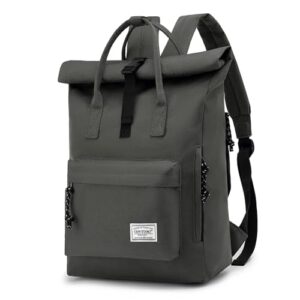 TANTOMI Laptop Rucksack, wasserdichter Rolltop-Rucksack für Schule, Fahrradfahren und Reise, 15,6 Zoll Laptop Tasche