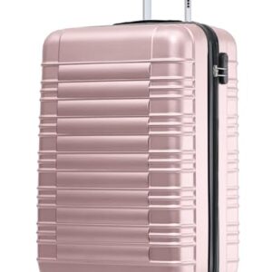 Rosa Handgepäck-Koffer mit Rollen und 360-Grad-Rotationsrädern, kompaktes Design für Reisen, Hartschalenkoffer klein