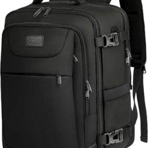 LYNXCHER Easyjet Handgepäck 45x36x20 Reiserucksack Bag Laptop Rucksack 30L mit 15.6 Zoll für Herren Damen Teenager Schulrucksack Jungen Schwarz