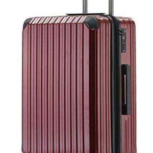 Weinroter, mittelgroßer Reisekoffer mit Rollen und Griffen von Münicase, TSA-Schloss für sichere Verpackung von Wertsachen