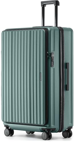 Hartschalen-Trolley mit Oberseiten-Öffnung, Kompressionsgurt und extra Stauraum - strapazierfähig, kratzfest und leicht