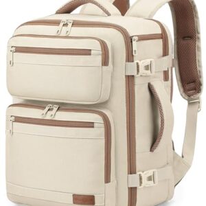 Ergonomischer Rucksack für Reisen mit zwei Haupttaschen, Laptopfach und zusätzlichen Aufbewahrungsfaschen. Kompatibel mit Airlines wie Ryanair, EasyJet und Eurowings.