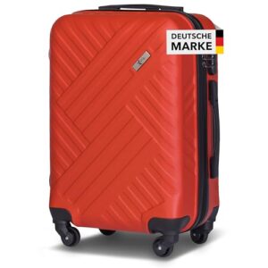 Hochwertiger Reise-Trolley mit 360° Leichtlauf-Rollen und Zahlenschloss in Rot, M-L-XL oder Set