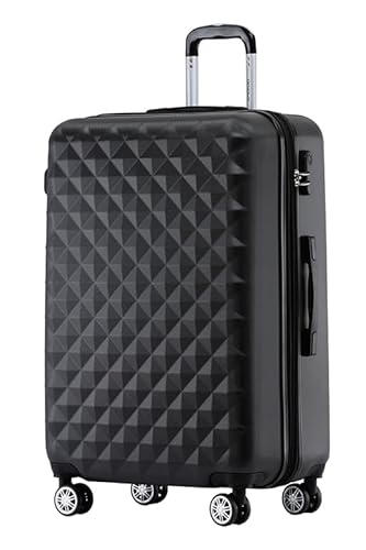 Hartschalen Trolley Koffer Reisekoffer Gepäck M-L-XL-Set Schwarz Langgriff