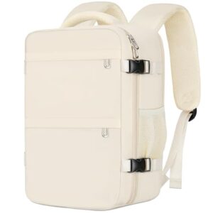 Beiger Reiserucksack mit 20 Liter Fassungsgeometrie, ideal für Flugreisen und täglichen Gebrauch, laptop-freundlich und kompatibel zu Ryanair und EasyJet