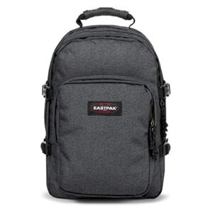 EASTPAK PROVIDER Rucksack, 33 L - Black Denim (Grau): Schwarzer Rucksack mit zwei Tragegurten und einem Griff oben für einfache Handhabung. Ein Reißverschluss sorgt dafür, dass die Inhalte sicher verstaut sind. Ein kleines Logo auf dem Vordertasche zeigt den Hersteller an.