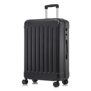 Ergonomischer Koffer mit 4 Rollen, Hartschalenreisekoffer, Zahlenschloss und weichem Gummigriff