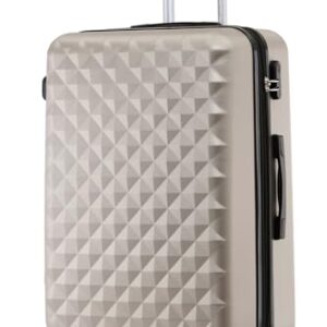 Praktischer Hartschalen-Koffer mit Zahlenschloss und Doppelreißverschluss, ideal für Reisen oder als Wohnkoffer.