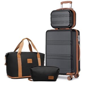 Das KONO Reisekoffer Set besteht aus vier Teilen: einem 55cm großen Handgepäck, einer Beautycase Kosmetikkoffe, einer handgepäck Reisetasche und einem Kulturbeutel. Ideal für Ihre nächste Reise.