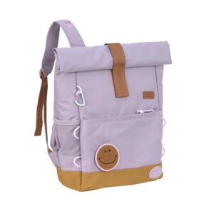 LÄSSIG Kinderrucksack mit Brustgurt, Freizeitrucksack wasserabweisend, 12 Liter/Medium Rolltop Backpack lilac