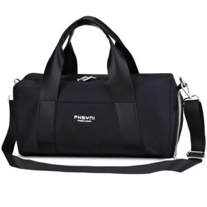 Praktische Sporttasche für Frauen und Kinder mit Schuhfach, Trocken-Nass Trennung und Griff aus PU Leder. Ideal für Fitness, Tanzen, Schwimmen und Reisen.