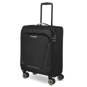 Travelite Handgepäck Trolley klein, Jetpack, Weichschale, Ultraleicht 1,9 kg, mit 4 Doppelrollen & Zahlenschloss. Ideal für Condor, Ryanair und easyJet.
