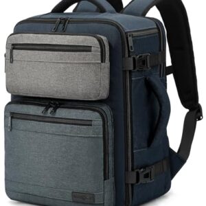 VANKEV Handgepäck 40x30x20cm, Sitzunter Rucksack für Reisen mit zwei Kompartimenten und Laptopfach für Geräte bis 15,6 Zoll