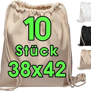 Baumwollbeutel mit atmungsaktiver 100% Baumwolle, OEKO-TEX zertifiziert für Menschen mit empfindlicher Haut geeignet. Ideal zum Bedrucken, Bestempeln oder Bemalen.