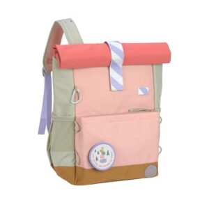 Ein LÄSSIG Kinderrucksack mit Brustgurt und 12-Liter-Fach, wasserabweisend und rolltop-förmig. Der perfekte Begleiter für Kinder ab 5 Jahren auf Abenteuern.
