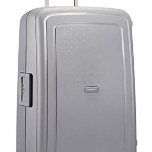 Samsonite S'Cure Spinner L - Silber, ein robuster Reisekoffer mit 3-Punkt-Schlie📝system und messerscharfen Rädern.
