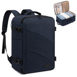 LOVEVOOK Handgepäck Rucksack für Reisen, mit 7 praktischen Taschen und Schutz für Laptops bis 14 Zoll, ideal für Eurowings, Wizz Air und andere Fluggesellschaften