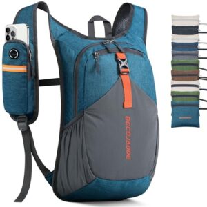 Beko Jadden 15L Wanderrucksack, herren großer Rucksack, Damen kleiner Rucksack, Leichter Daypack, Tagesrucksack, Faltbarer Trekkingrucksack für Camping, Outdoor, Wandern, Reisen, Türkis