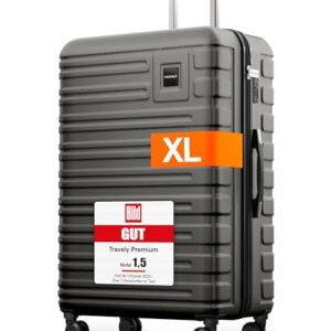 Travely Polycarbonat Koffer Groß 77cm XL, Reisekoffer mit Rollen und TSA Schloss für sichereren Transport