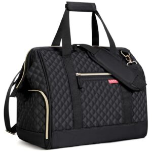 Lekesky Reisetasche Damen, Mittelgroß mit Schuhfach, großes Öffnungsdesign und 43L Volumen. Perfekt für Reisen, Airline, Arbeit oder Strandtag.