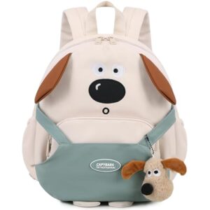 Makukke Rucksack für Kinder, 8l Lässig Kinderrucksack, Beige Hund, Mädchen und Jungen geeignet