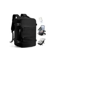Großer Reiserucksack für Damen mit Vakuum-Funktion und Pumpe, ideal für Reisen mit Ryanair oder Wizzair, Wasserdichter Tagesrucksack mit Laptopfach