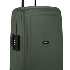 Samsonite S'Cure Renewed Hartschalenkoffer, 69 cm, Mittelgroß, Check-in Koffer mit Dreipunkt-Verschluss, Leicht, 4.20 KG, 79 L, Grün (Dark Green)