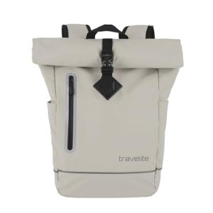 Wasserfester Reise-Rolltop-Rucksack mit Roll-Up-Fach und Reflektoren, ideal für Fahrrad- und Wandertouren sowie Städtetrips