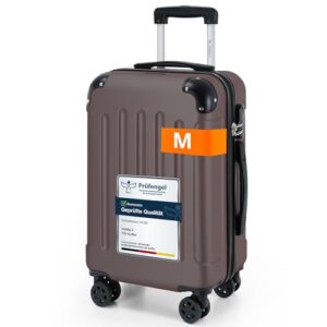 Gepäck Suitcase Reisekoffer, Kabinenkoffer, Trolley Rollkoffer Handgepäck, Hartschalenreisekoffer mit 360° Lenkrollen, Zahlenschloss, Mehrstufiger Teleskopgriff