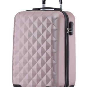 Beibye Zwillingsrollen 2066 Hartschale Trolley Koffer Reisekoffer M-L-XL-Set (Rosa Gold) - Komfortables Trageform durch Zwillingsrollen, robuste Konstruktion und leichte Gewicht für langfristige Reisen oder als Handgepäck