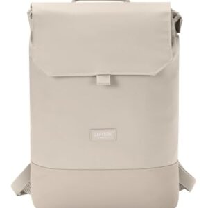Beiger Damen-Rucksack mit Laptopfach für Uni, Arbeit und Reise. Komfortable Trageerfahrung durch luftdurchlässige Rückenpolster.