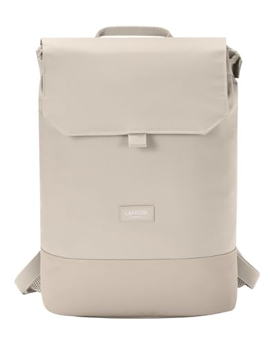 Beiger Damen-Rucksack mit Laptopfach für Uni, Arbeit und Reise. Komfortable Trageerfahrung durch luftdurchlässige Rückenpolster.