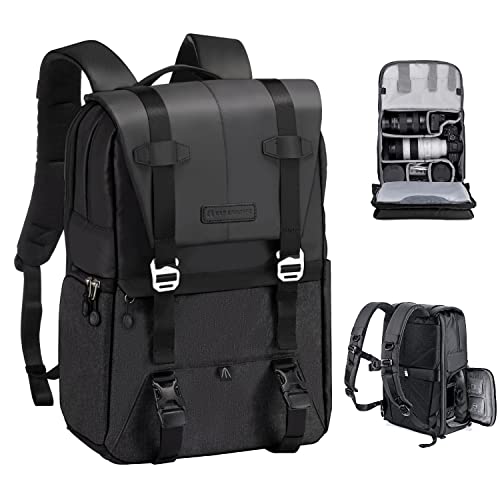 K&F CONCEPT Kamerarucksack 20L, Große Camera Backpack mit Laptopfach und Regenschutz für Fotounterweg