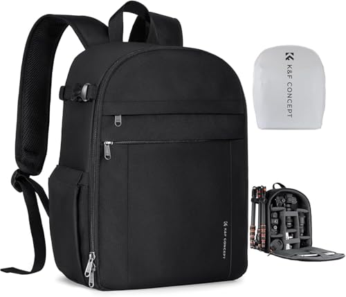 Kamerarucksack für Fotografie und Alltag mit Regenschutz, perfekt geeignet für Spiegelreflex DSLR SLR Stativ und Kameratasche